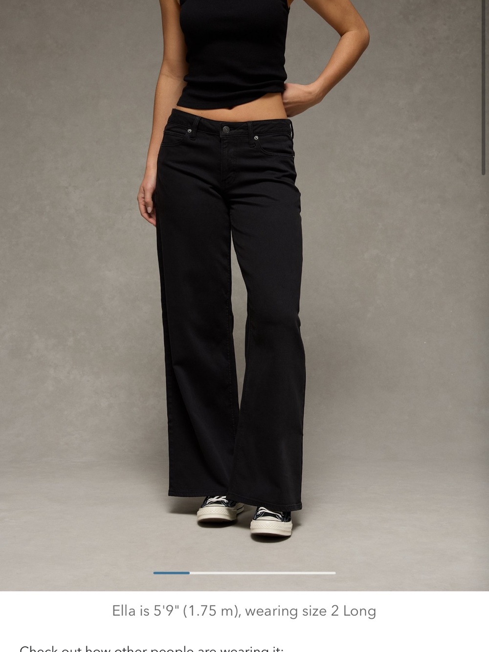 American Eagle Outfitters Black Wide-Leg Jeans